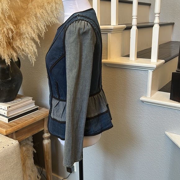 ANTHROPOLOGIE DAUGHTERS OF THE LIBERATION SPLICING JEAN JACKET SIZE 2 - Picture 5 of 9